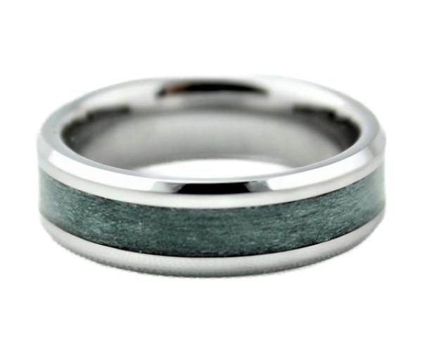 Tungsten Ring with Dyed Maple Inlay - DreamWood Custom