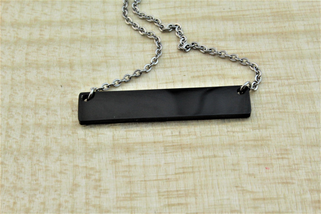 Black Bar Necklace - DreamWood Custom