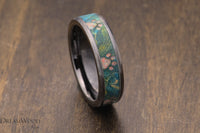 Custom men’s and women’s wedding band by Dream Wood Rings