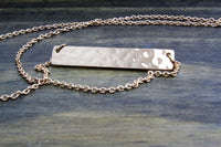 Dearest Wish Hammered Bar Necklace - DreamWood Custom