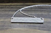 Dearest Wish Hammered Bar Necklace - DreamWood Custom