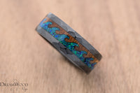 Custom men’s and women’s wedding band by Dream Wood Rings