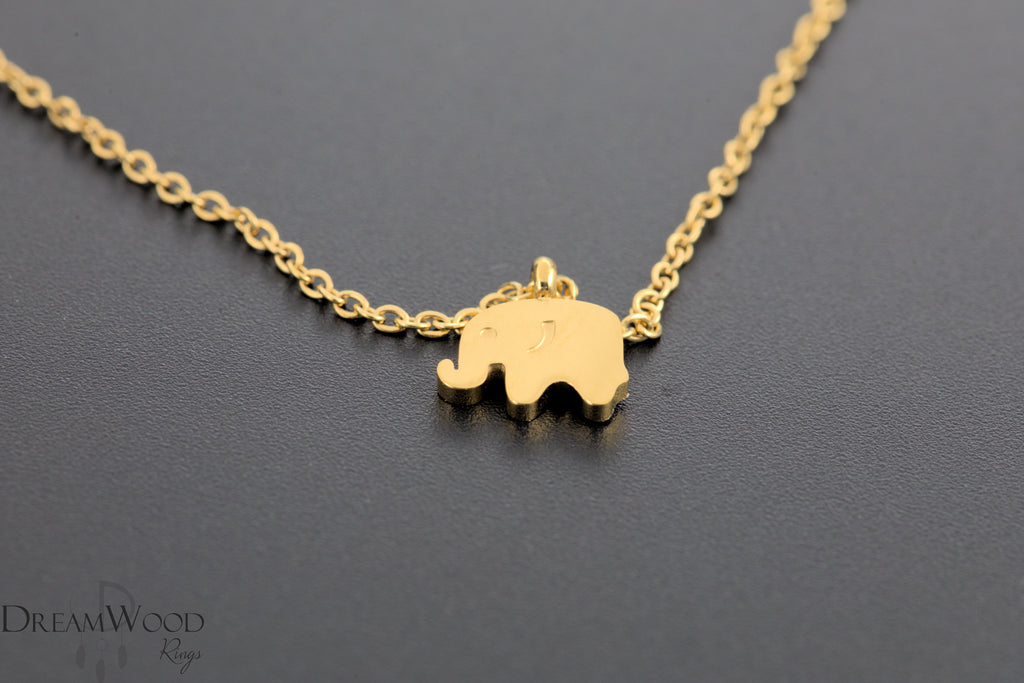 Gold Elephant Necklace - DreamWood Custom