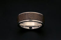 Dinosaur Bone Ring | Wedding Band | 8mm Stainless Steel Ring - DreamWood Custom