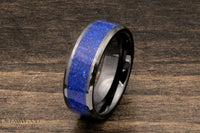 Afghan AAA Lapis  Black Ceramic Ring - DreamWood Custom