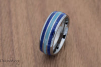 Custom men’s and women’s wedding band by Dream Wood Rings