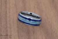 Custom men’s and women’s wedding band by Dream Wood Rings