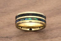 Custom men’s and women’s wedding band by Dream Wood Rings