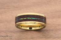 Custom men’s and women’s wedding band by Dream Wood Rings