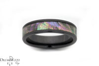Custom men’s and women’s wedding band by Dream Wood Rings