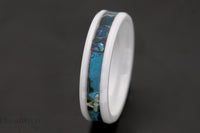 Custom men’s and women’s wedding band by Dream Wood Rings