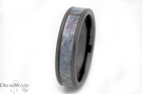 Custom men’s and women’s wedding band by Dream Wood Rings