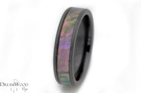 Custom men’s and women’s wedding band by Dream Wood Rings
