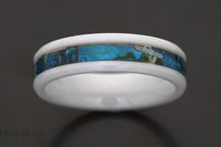 Custom men’s and women’s wedding band by Dream Wood Rings
