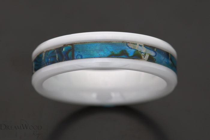 Custom men’s and women’s wedding band by Dream Wood Rings